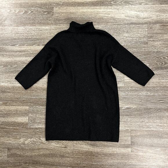 NWOT Pomander Place Noir Vivianne Sweater Dress Black Shimmer Turtleneck Cozy - Picture 13 of 16
